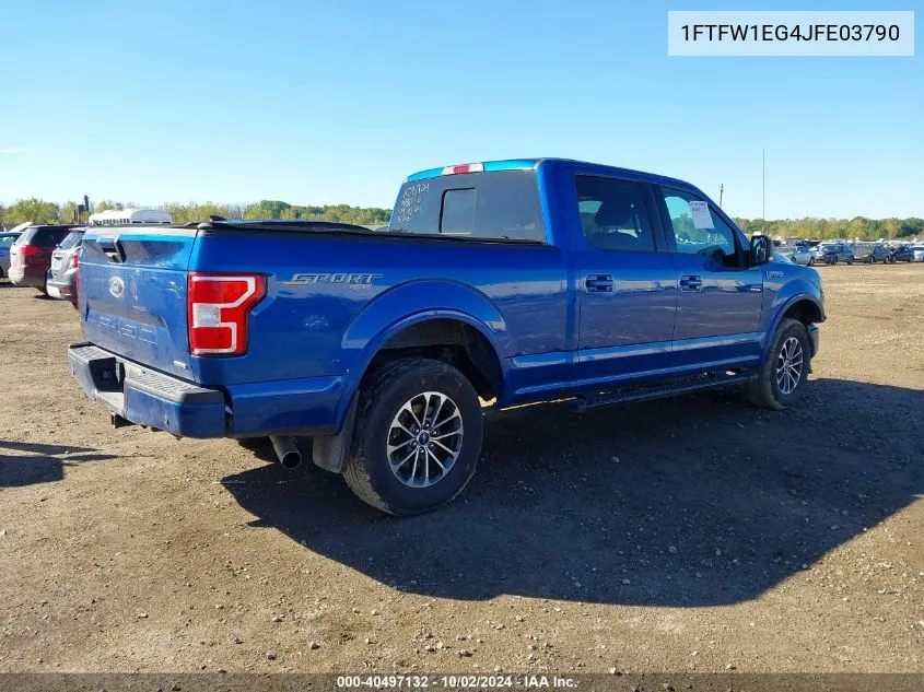 2018 Ford F-150 Xlt VIN: 1FTFW1EG4JFE03790 Lot: 40497132