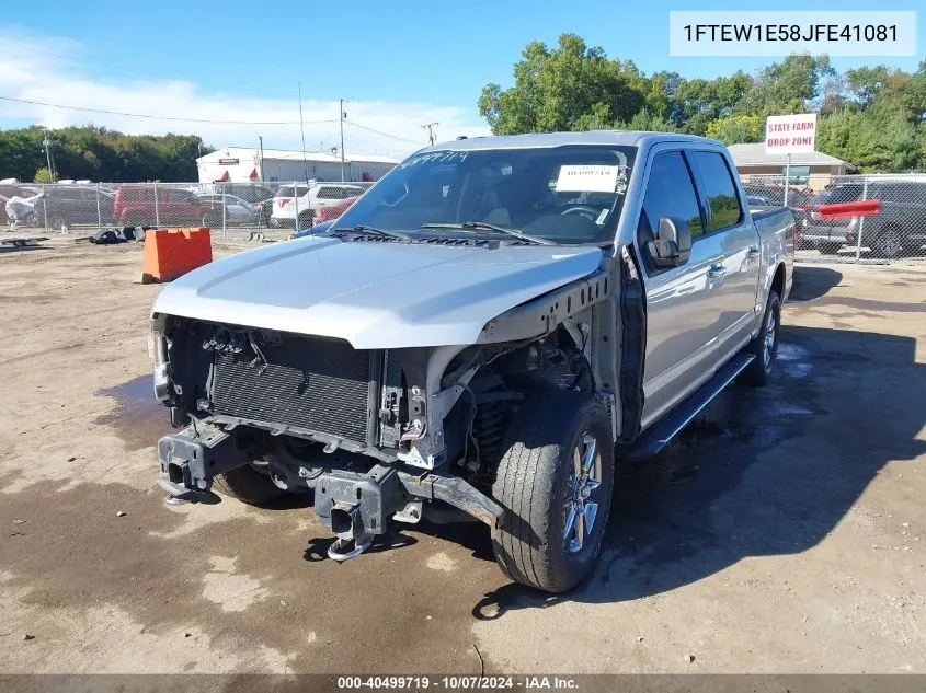 2018 Ford F-150 Xlt VIN: 1FTEW1E58JFE41081 Lot: 40499719