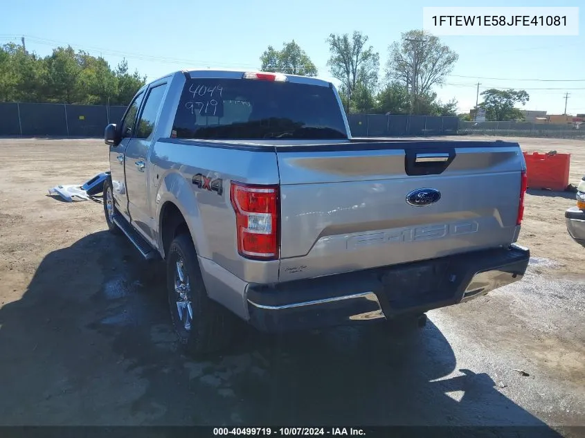 2018 Ford F-150 Xlt VIN: 1FTEW1E58JFE41081 Lot: 40499719