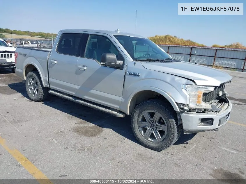 2018 Ford F-150 Xlt VIN: 1FTEW1EG6JKF57078 Lot: 40500115