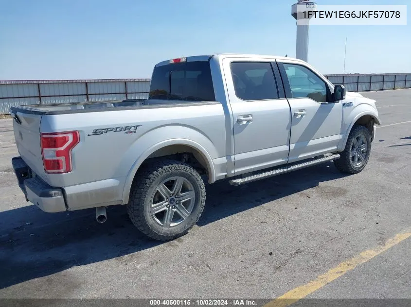 2018 Ford F-150 Xlt VIN: 1FTEW1EG6JKF57078 Lot: 40500115