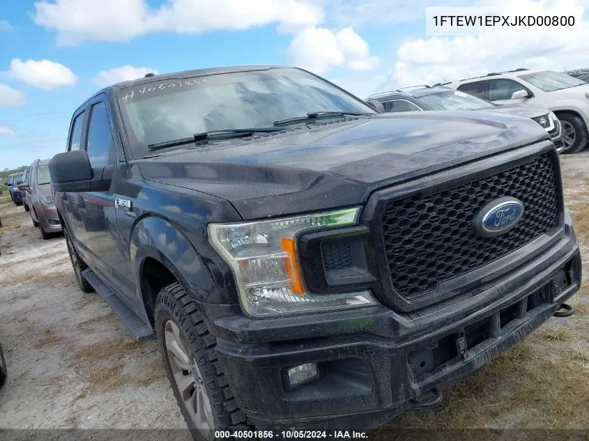 2018 Ford F-150 Xl VIN: 1FTEW1EPXJKD00800 Lot: 40501856