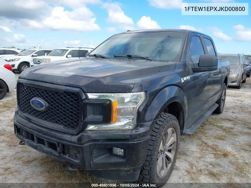 2018 Ford F-150 Xl VIN: 1FTEW1EPXJKD00800 Lot: 40501856