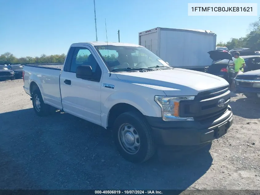 2018 Ford F-150 Xl VIN: 1FTMF1CB0JKE81621 Lot: 40506019