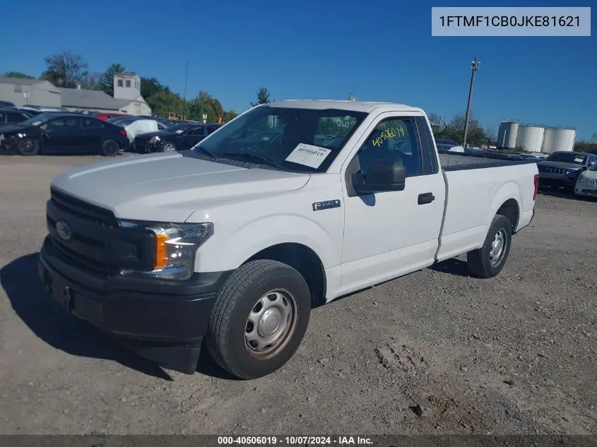 2018 Ford F-150 Xl VIN: 1FTMF1CB0JKE81621 Lot: 40506019