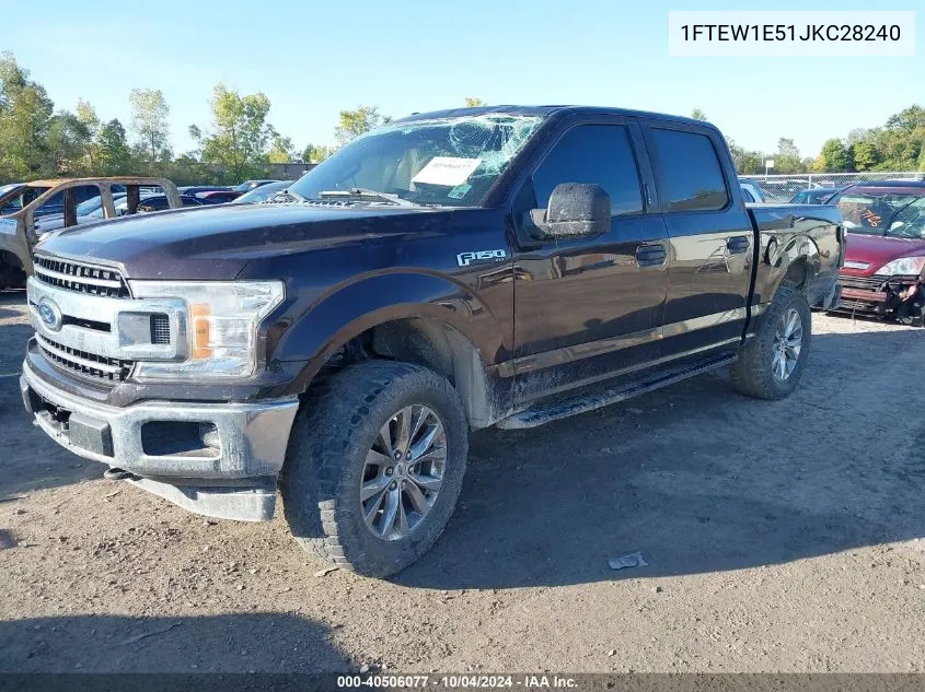 2018 Ford F-150 Xlt VIN: 1FTEW1E51JKC28240 Lot: 40506077