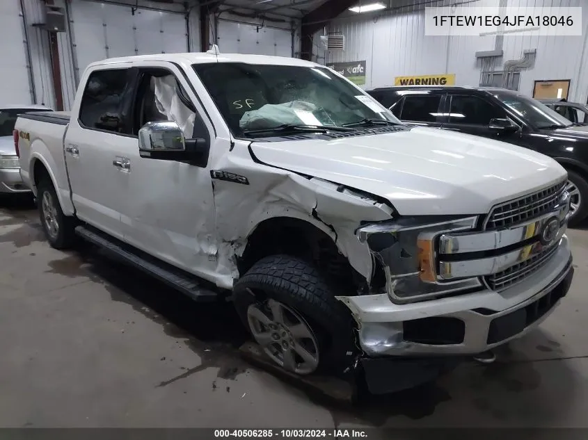 2018 Ford F-150 Lariat VIN: 1FTEW1EG4JFA18046 Lot: 40506285