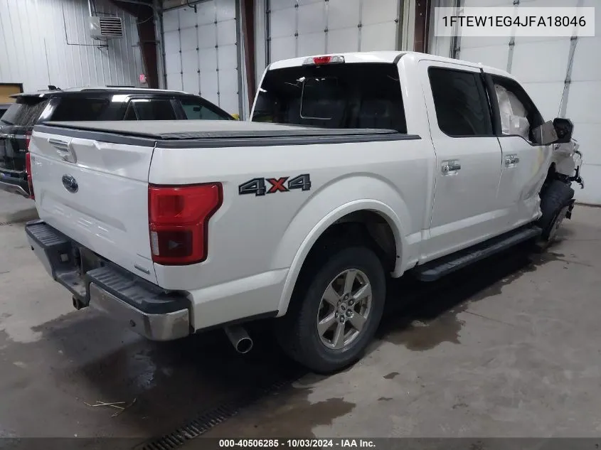 2018 Ford F-150 Lariat VIN: 1FTEW1EG4JFA18046 Lot: 40506285