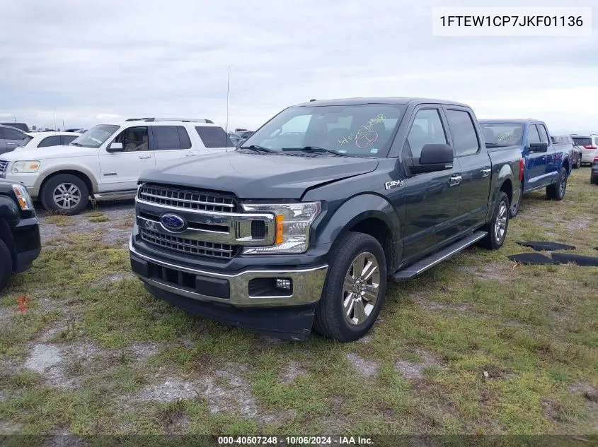 2018 Ford F150 Supercrew VIN: 1FTEW1CP7JKF01136 Lot: 40507248