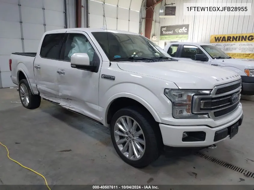 2018 Ford F-150 Limited VIN: 1FTEW1EGXJFB28955 Lot: 40507611