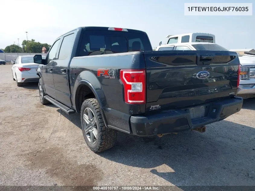 2018 Ford F-150 Xlt VIN: 1FTEW1EG6JKF76035 Lot: 40510757