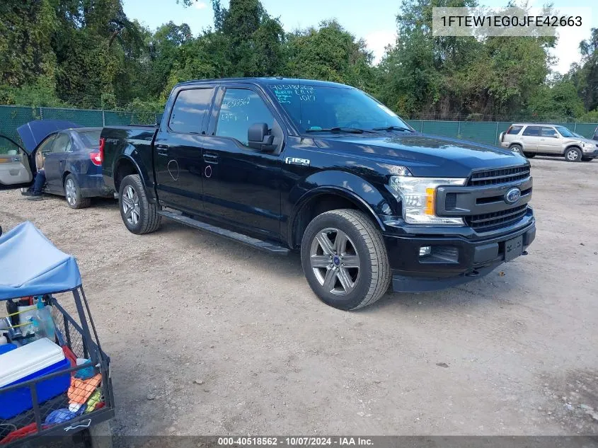 2018 Ford F-150 Xlt VIN: 1FTEW1EG0JFE42663 Lot: 40518562