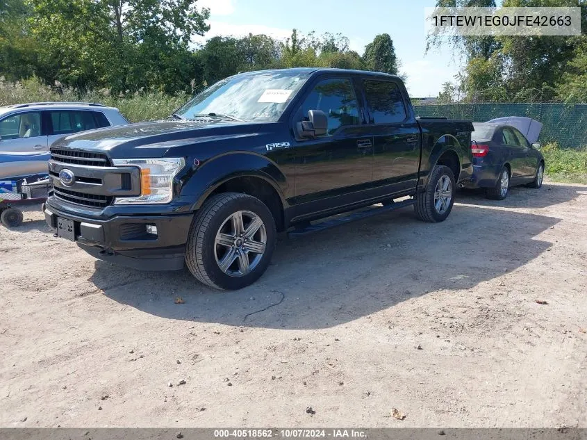 2018 Ford F-150 Xlt VIN: 1FTEW1EG0JFE42663 Lot: 40518562