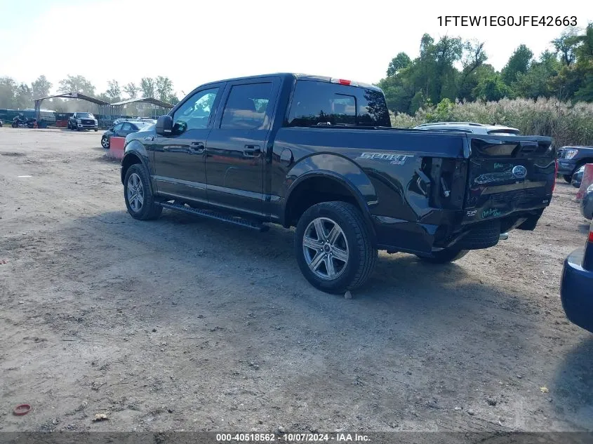 2018 Ford F-150 Xlt VIN: 1FTEW1EG0JFE42663 Lot: 40518562