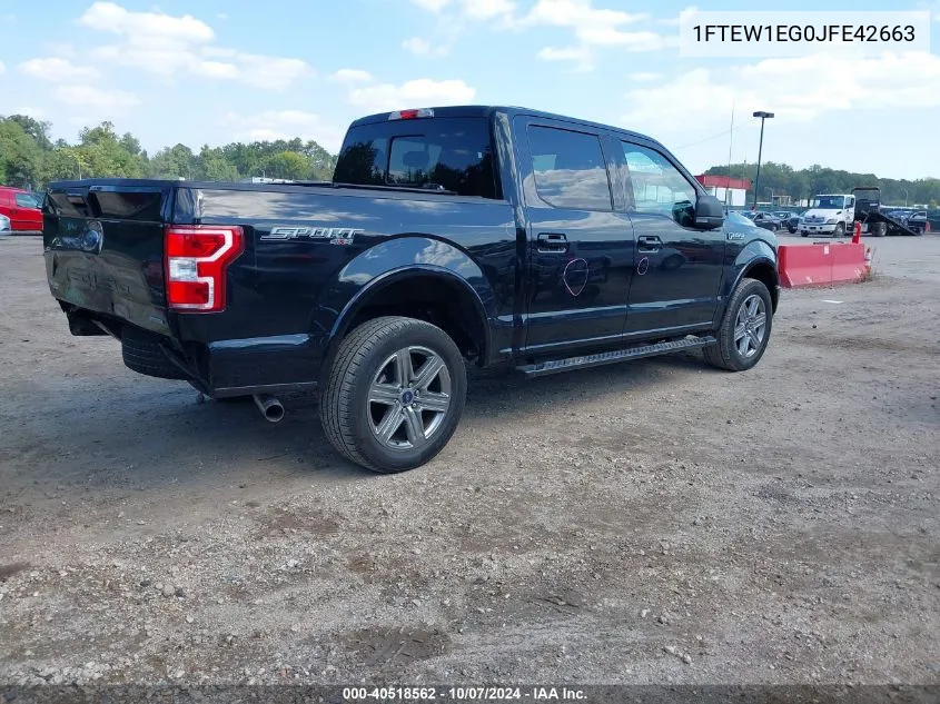 2018 Ford F-150 Xlt VIN: 1FTEW1EG0JFE42663 Lot: 40518562