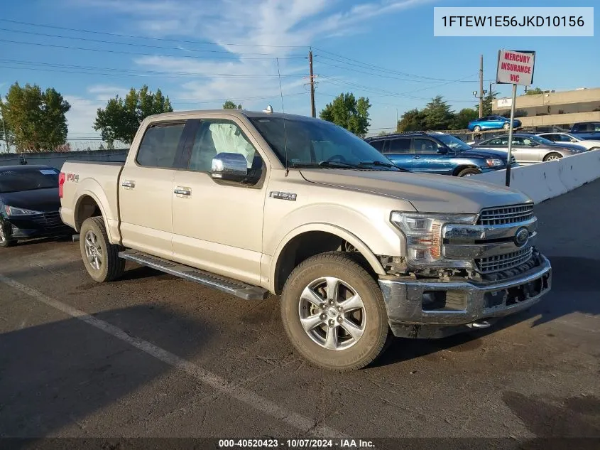 2018 Ford F-150 Lariat VIN: 1FTEW1E56JKD10156 Lot: 40520423