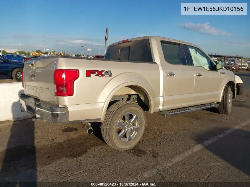 2018 Ford F-150 Lariat VIN: 1FTEW1E56JKD10156 Lot: 40520423