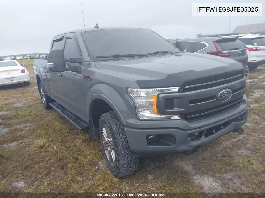 2018 Ford F150 Supercrew VIN: 1FTFW1EG8JFE05025 Lot: 40522516