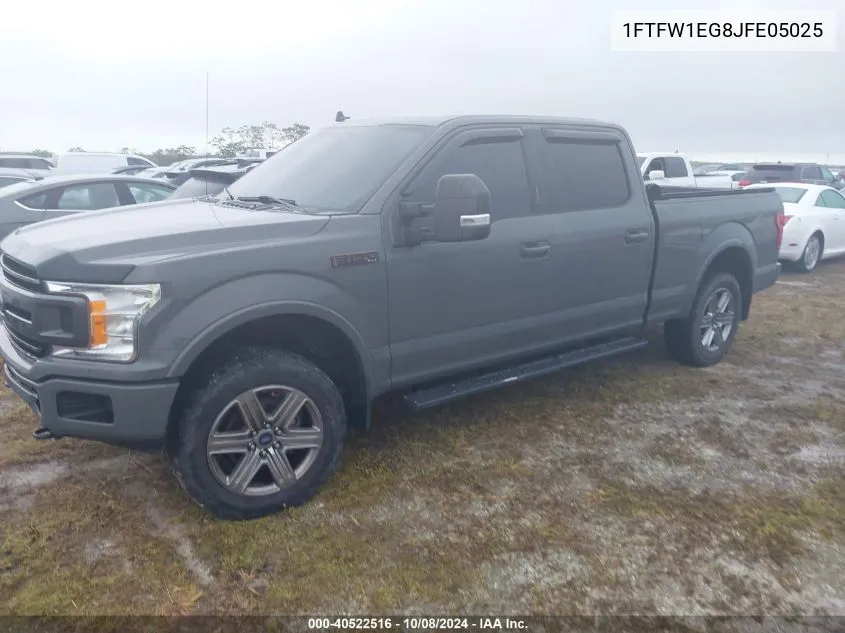 2018 Ford F150 Supercrew VIN: 1FTFW1EG8JFE05025 Lot: 40522516