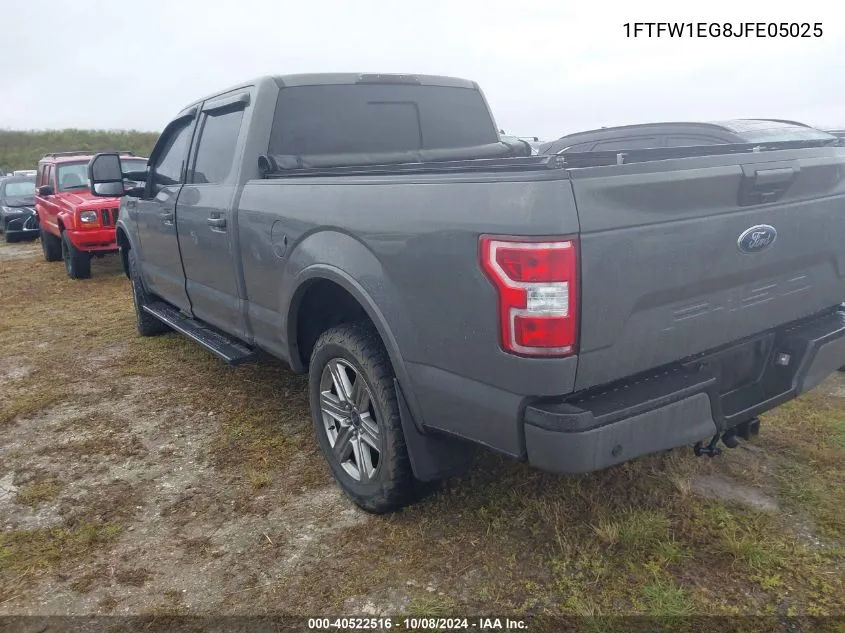 2018 Ford F150 Supercrew VIN: 1FTFW1EG8JFE05025 Lot: 40522516