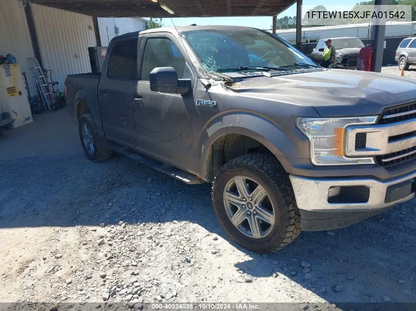 2018 Ford F-150 Xlt VIN: 1FTEW1E5XJFA01542 Lot: 40524038