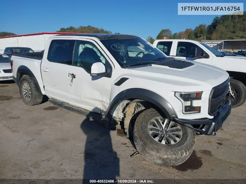 1FTFW1RG1JFA16754 2018 Ford F-150 Raptor