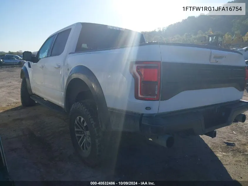 1FTFW1RG1JFA16754 2018 Ford F-150 Raptor