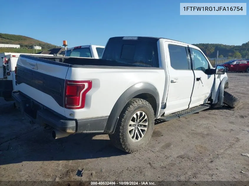 1FTFW1RG1JFA16754 2018 Ford F-150 Raptor