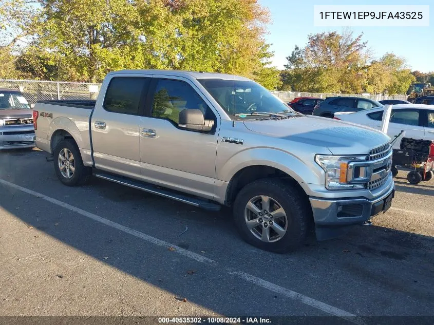 2018 Ford F-150 Supercrew VIN: 1FTEW1EP9JFA43525 Lot: 40535302