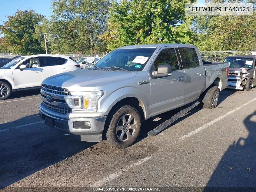 2018 Ford F-150 Supercrew VIN: 1FTEW1EP9JFA43525 Lot: 40535302