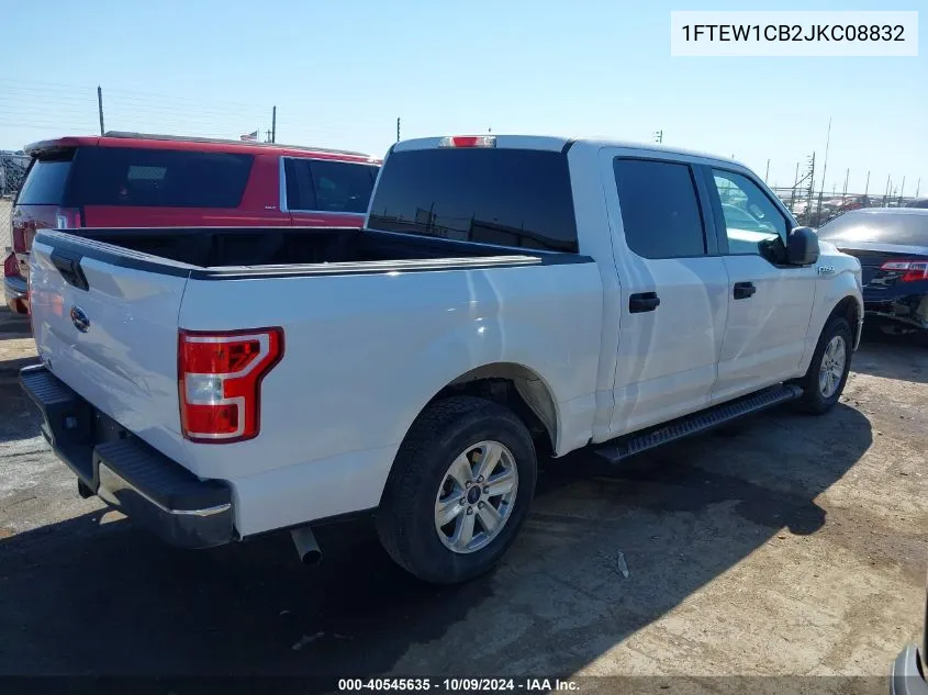 2018 Ford F-150 Xlt VIN: 1FTEW1CB2JKC08832 Lot: 40545635