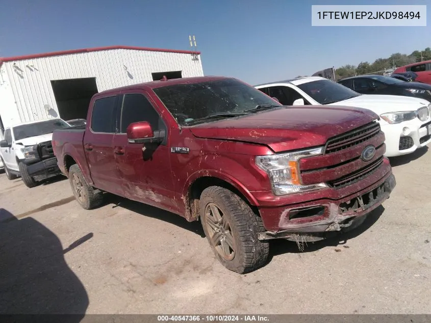 2018 Ford F-150 Lariat VIN: 1FTEW1EP2JKD98494 Lot: 40547366