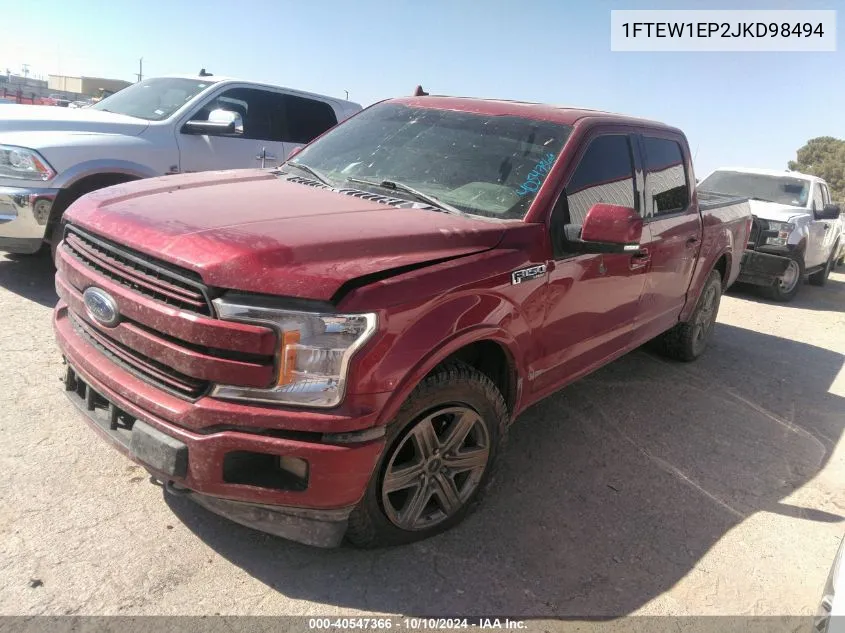 2018 Ford F-150 Lariat VIN: 1FTEW1EP2JKD98494 Lot: 40547366