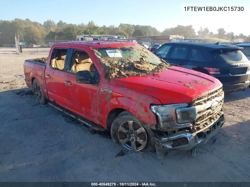 2018 Ford F-150 Xlt VIN: 1FTEW1EB0JKC15730 Lot: 40549279