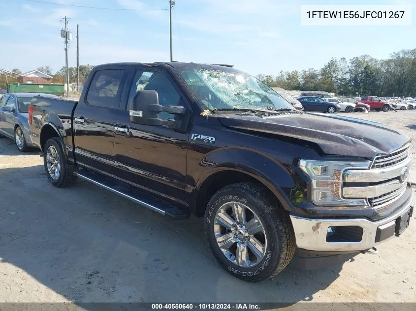 2018 Ford F-150 Lariat VIN: 1FTEW1E56JFC01267 Lot: 40550640