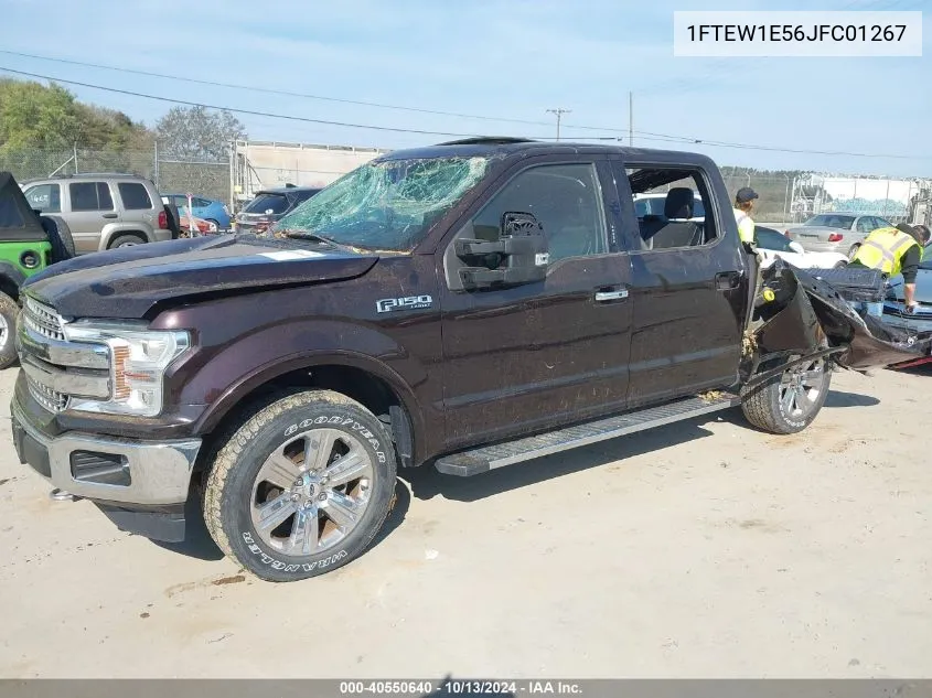 2018 Ford F-150 Lariat VIN: 1FTEW1E56JFC01267 Lot: 40550640