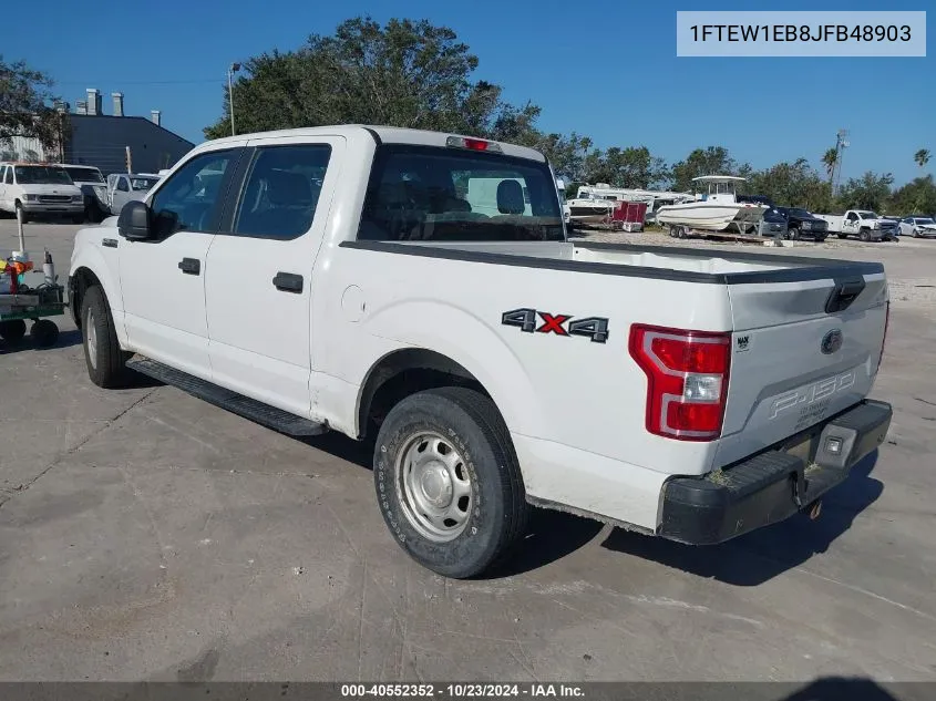 2018 Ford F-150 Xl VIN: 1FTEW1EB8JFB48903 Lot: 40552352