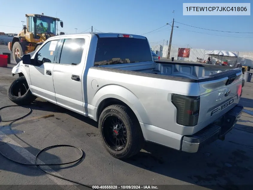 1FTEW1CP7JKC41806 2018 Ford F-150 Xlt