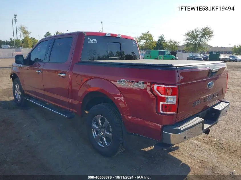 2018 Ford F-150 Xlt VIN: 1FTEW1E58JKF19494 Lot: 40556376