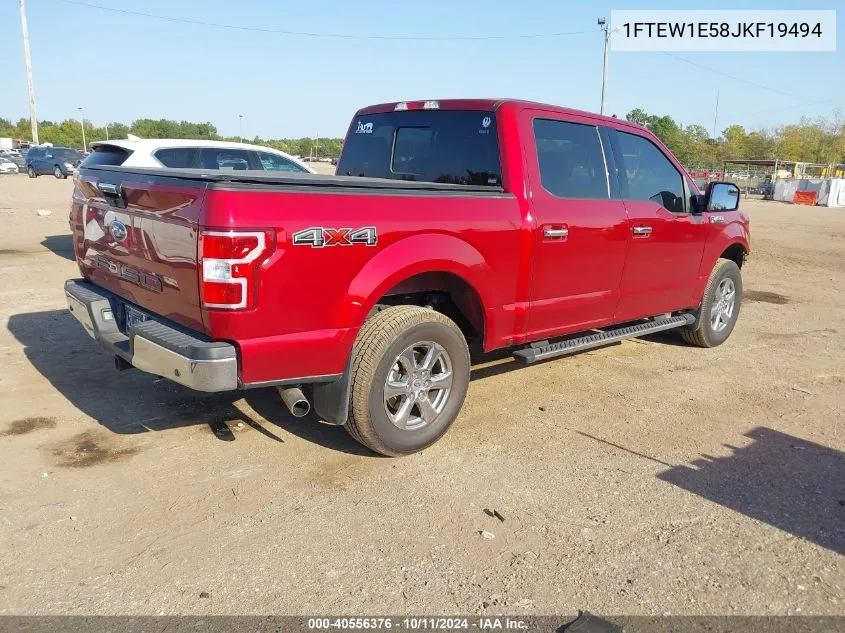 2018 Ford F-150 Xlt VIN: 1FTEW1E58JKF19494 Lot: 40556376