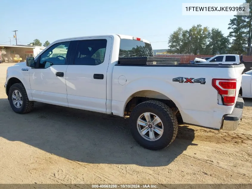 2018 Ford F-150 Xlt VIN: 1FTEW1E5XJKE93982 Lot: 40563288