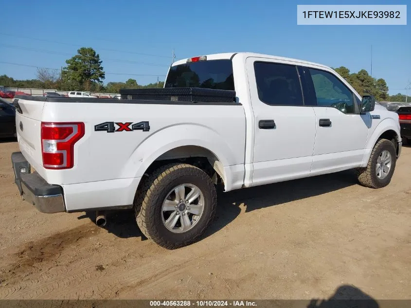 2018 Ford F-150 Xlt VIN: 1FTEW1E5XJKE93982 Lot: 40563288