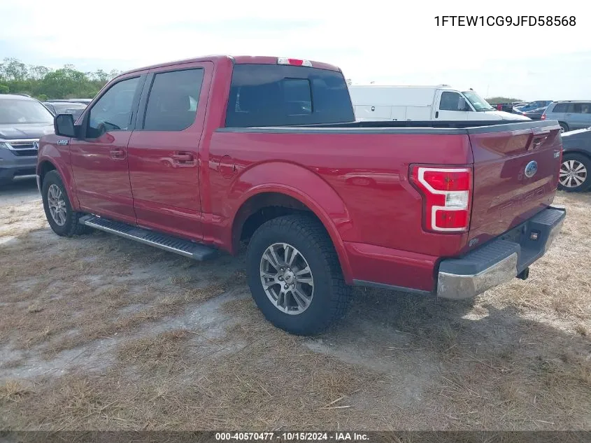 2018 Ford F-150 Lariat VIN: 1FTEW1CG9JFD58568 Lot: 40570477