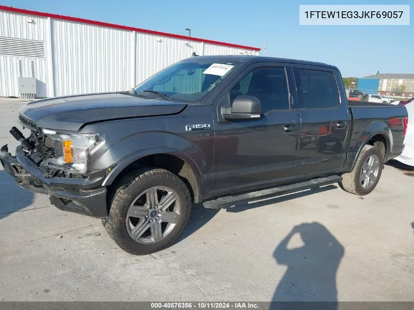 2018 Ford F-150 Xlt VIN: 1FTEW1EG3JKF69057 Lot: 40575356