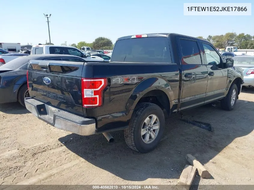 2018 Ford F-150 Xlt VIN: 1FTEW1E52JKE17866 Lot: 40582010