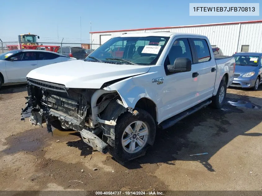 2018 Ford F-150 Xl VIN: 1FTEW1EB7JFB70813 Lot: 40584737