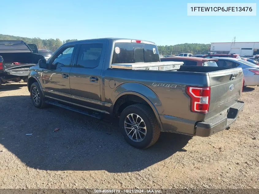 2018 Ford F150 Supercrew VIN: 1FTEW1CP6JFE13476 Lot: 40595779