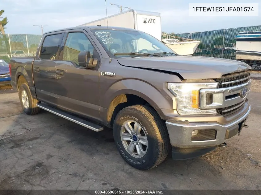 2018 Ford F-150 Xlt VIN: 1FTEW1E51JFA01574 Lot: 40596515