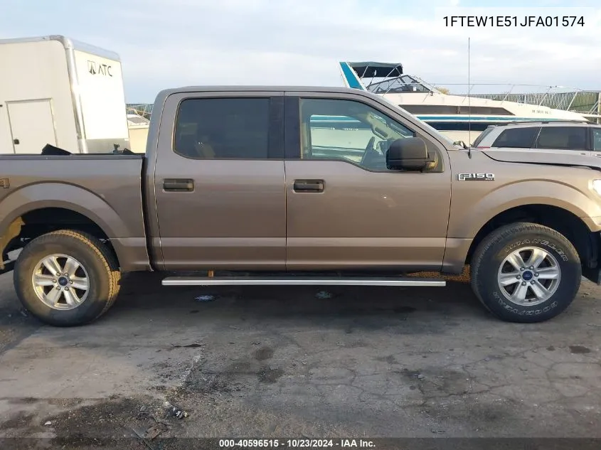 2018 Ford F-150 Xlt VIN: 1FTEW1E51JFA01574 Lot: 40596515