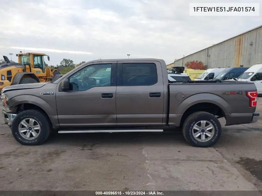 2018 Ford F-150 Xlt VIN: 1FTEW1E51JFA01574 Lot: 40596515